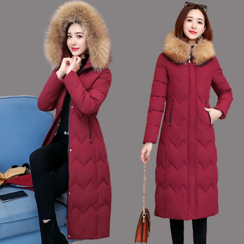 AliExpress, стиль, для женщин среднего возраста, хлопковая стеганая одежда, зима, стиль, средней длины, выше колена, приталенная, для похудения