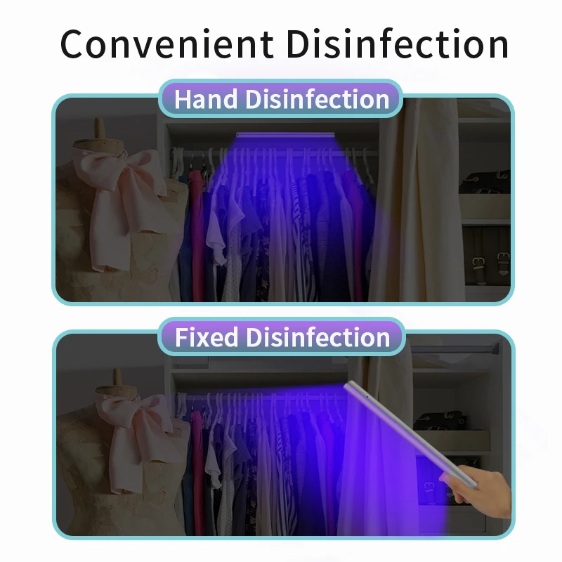 Портативный дезинфицирующий светильник UVC лампа с аккумулятором для дома отеля