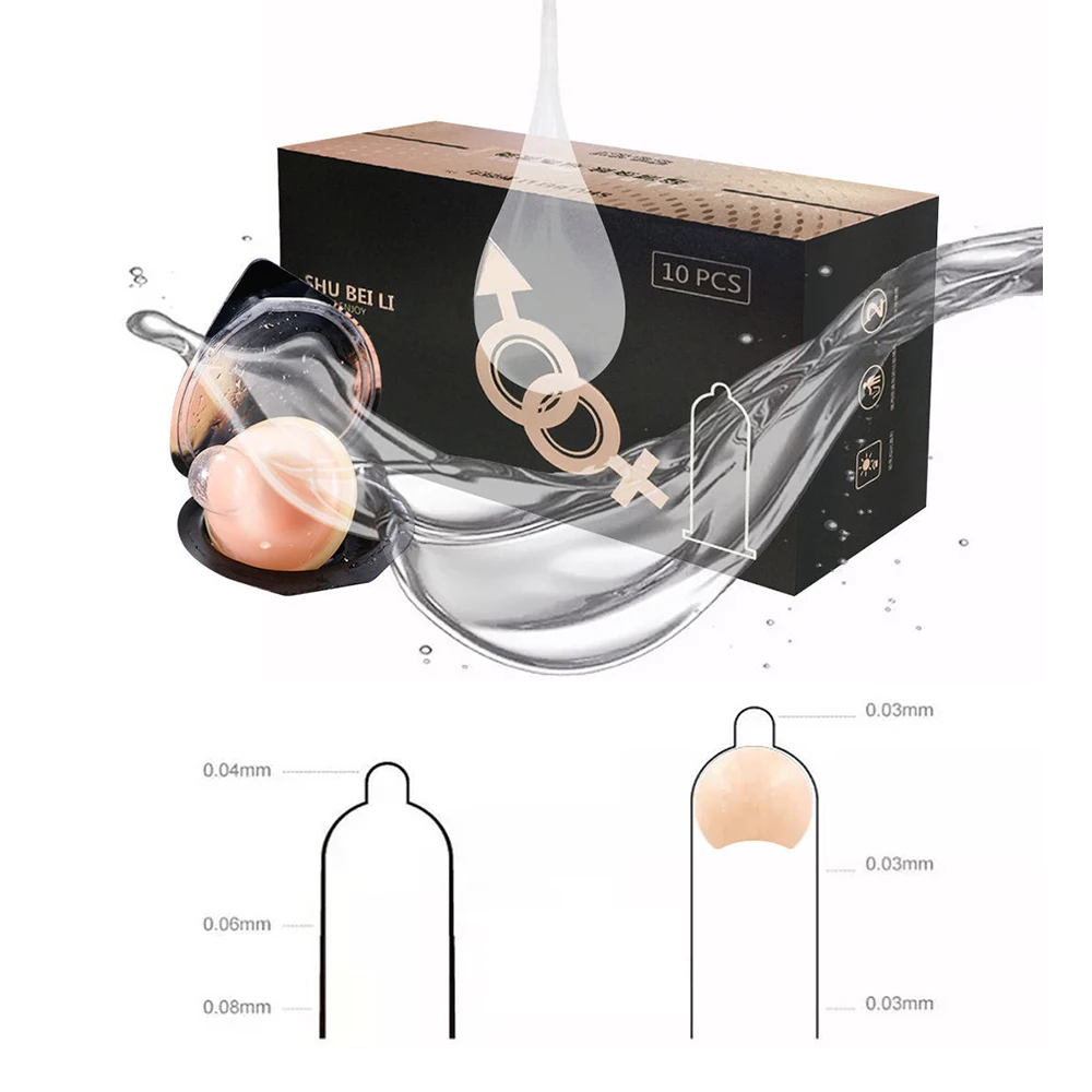 

2019 G-Spot Ultra-thin Hyaluronic Acid Sex 10 Pcs Condoms Penis extender Sleeve Stimulation Sex Toy Adult Product with Ball