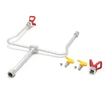 Безвоздушный пистолет-распылитель для краски, удлиняющая металлическая двойная насадка с наконечниками, Прямая поставка