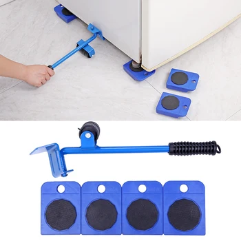 

New Furniture Mover Set Furniture Transport Tools Heavy Lifter Moving Animals Tool Wheel 4 Wheel Roller Mover + 1 Bar Dropship