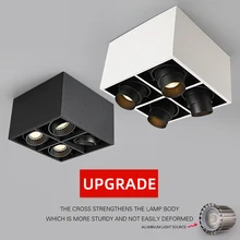 Puluoti четыре головки гибкий угол регулировки поверхности решетка осветительной лампы 12 Вт 20 Вт 32 Вт 40 Вт с регулируемой яркостью