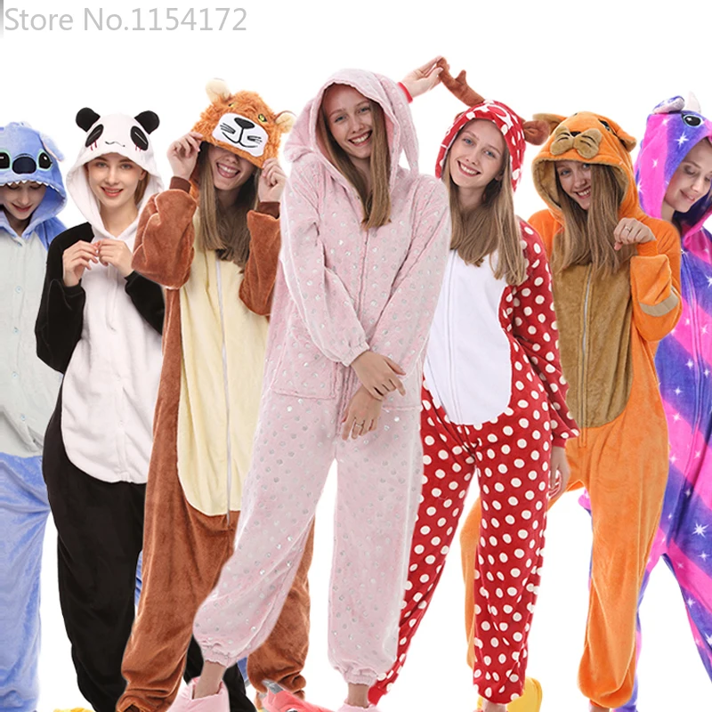 Единорог Kigurumi пижамы для взрослых животных Пижама с рисунком кролика фланелевые