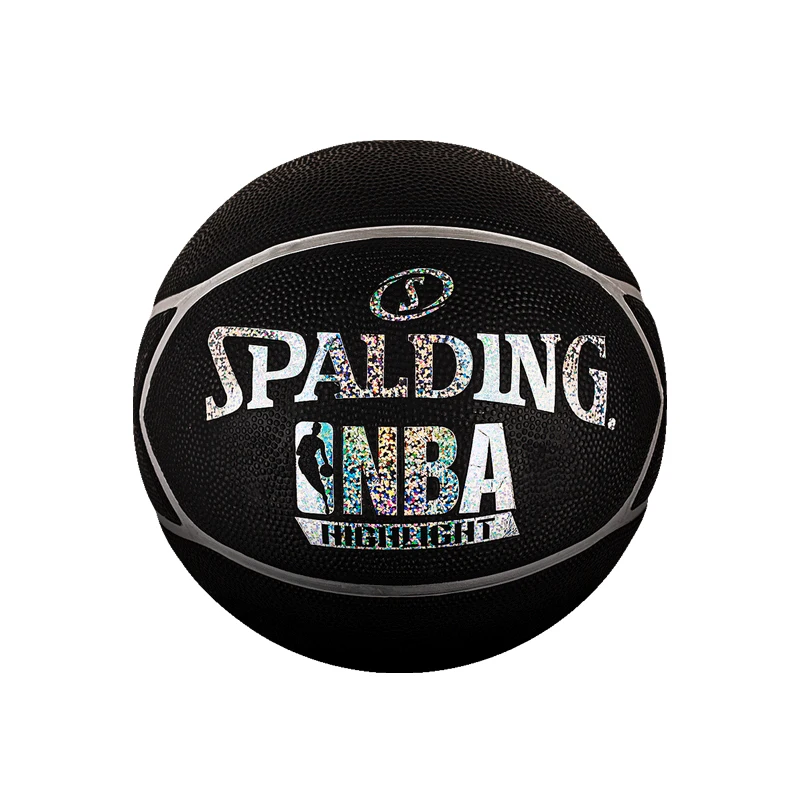 SPALDING NBA серебро Выделите Баскетбол Официальный Размер и вес 7# резиновый материал открытый мужской матч мяч 83-497Y