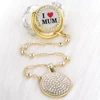 Luxury Pacifier Beads Bling Hot Selling Baby Gold Pacifier Holder For Shower Gift  Appease Play Mouth Spot Su Chupetes De Lujo 1