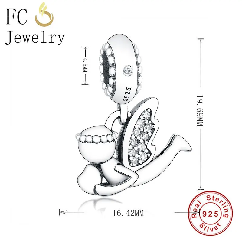 FC Jewelry подходит для брендового браслета 100% Серебро 925 пробы крылья ангела