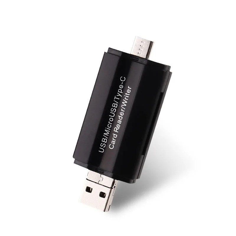 Type-C, Micro USB и USB 3 в 1 OTG Кардридер высокоскоростной USB2.0 Универсальный OTG TF/SD для Android Компьютерный удлинитель-переходник
