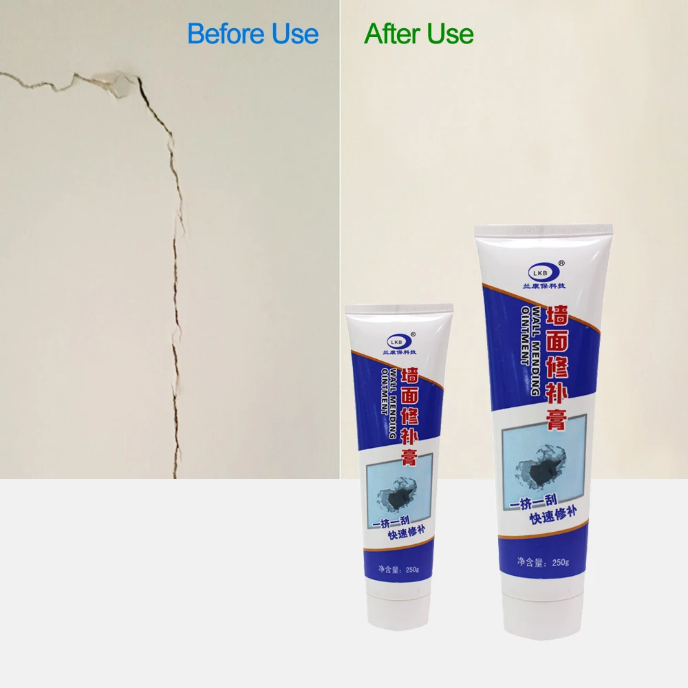 

Hot New Universal 250G Wall Mending Ointment Sealant For Walls Peeling Graffiti Gap Crack Repair Cream Construction Tool