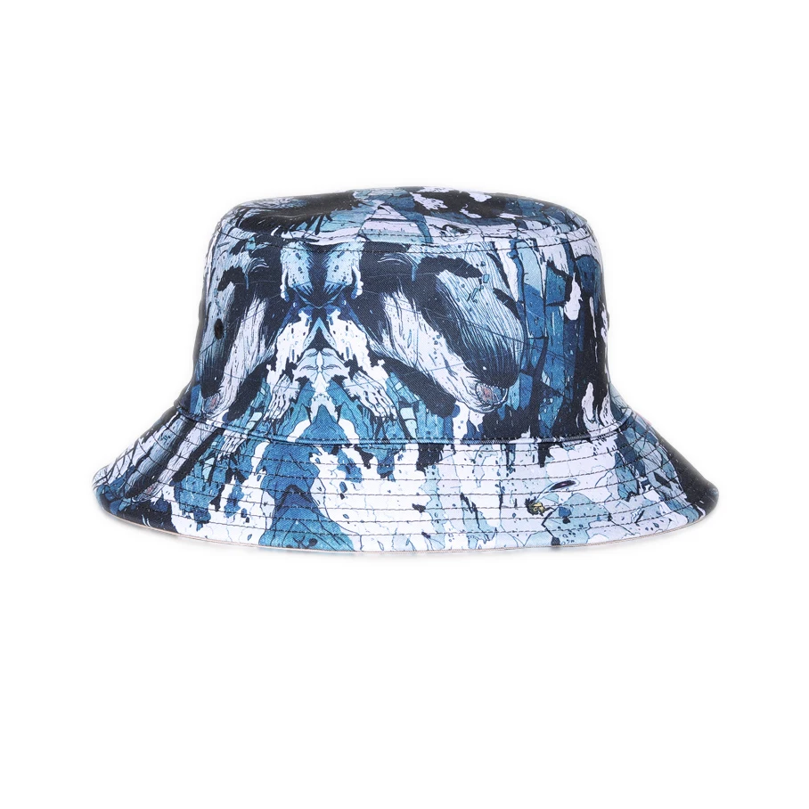 

Japanese Painters Kraken Style Bucket Hat for Men Women Double-sided Wear Cotton