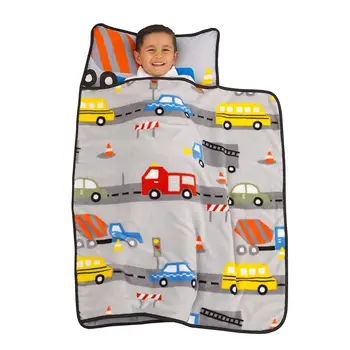 

Cartoon Dinosaur Cars Shark Portable Rolled Nap Mat with blanket and Pillow for Toddler Baby Girls Boys Kids Travel Blanket