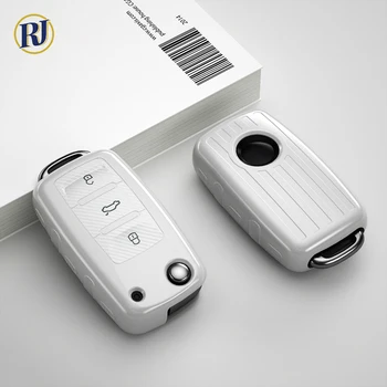 

New Soft TPU Car Remote Key Case Cover For Volkswagen VW Bora Golf Jetta Polo Tiguan Passat Beetle For Skoda Octavia A5 Fabia