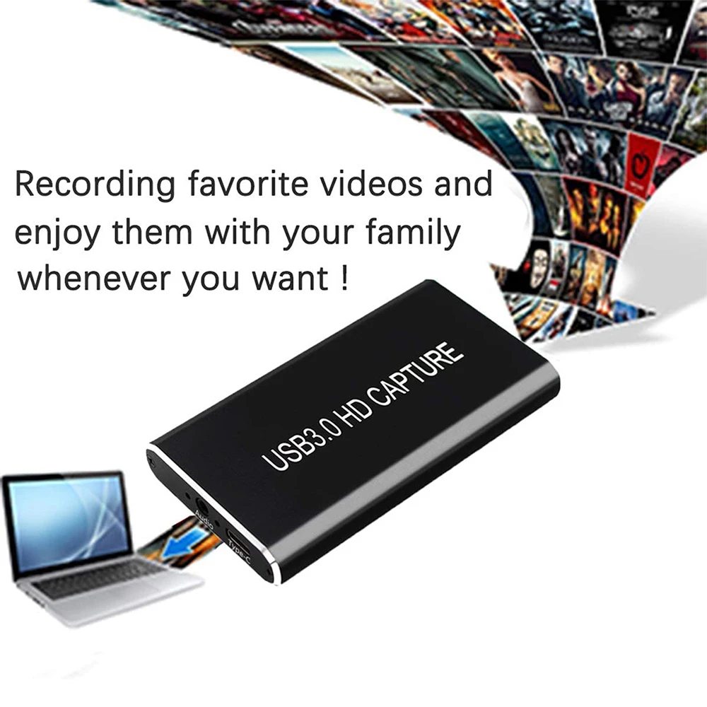Захват карт видеозахвата USB HD на Type C/USB 3 0 1080P 60 кадров в секунду игровой адаптер с