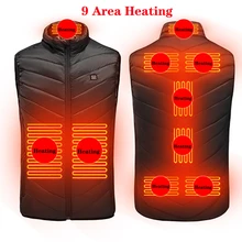 

9/11 Places Heated Vest Men Women Usb Heated Jacket Heating Vest Thermal Clothing Hunting Vest Winter Heating Jacket