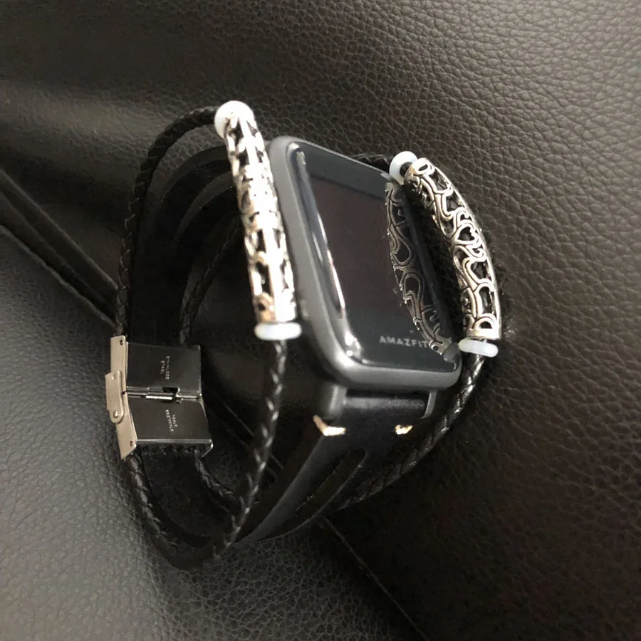 Для Amazfit Bip Ретро ремешок из натуральной кожи для Huami Amazfit Bip Молодежные часы 20 мм ремешок браслет для vivoactive 3
