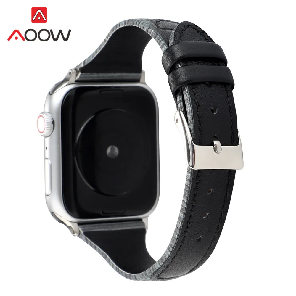 Ремешок из натуральной кожи для Apple Watch, ремешок 40 мм, 44 мм, ремешок для iwatch 38 мм, 42 мм, 1, 2, 3, 4, 5, браслет, аксессуары, ремень