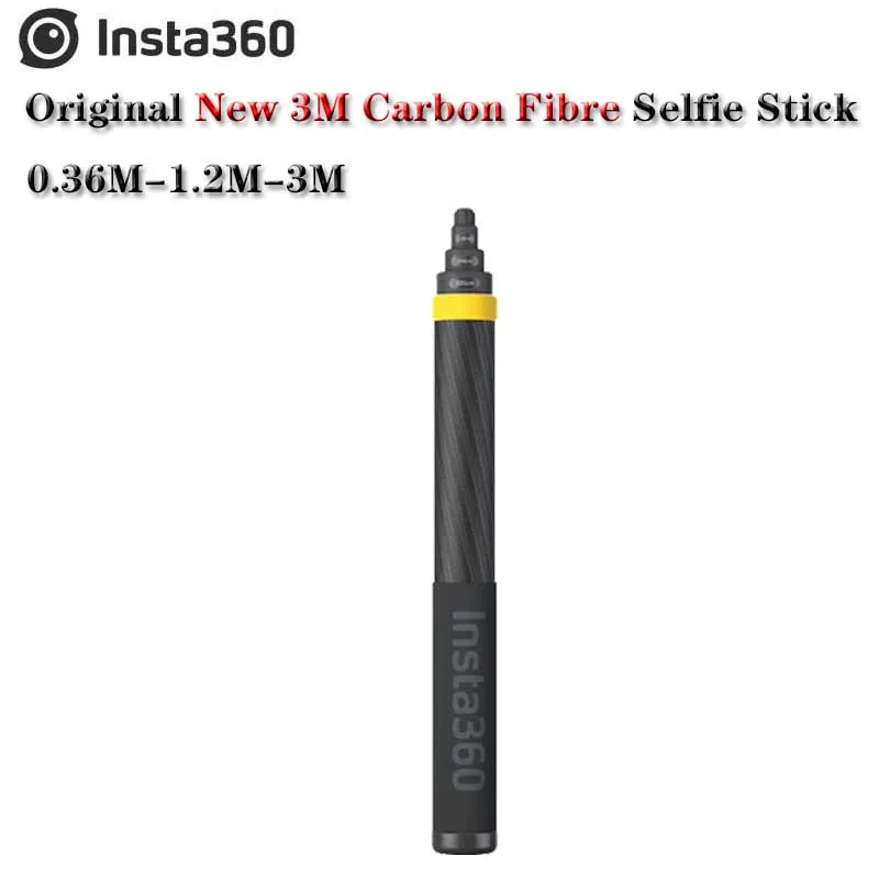 Новая невидимая селфи-палка Insta360 из углеродного волокна 3 м метра расширенная