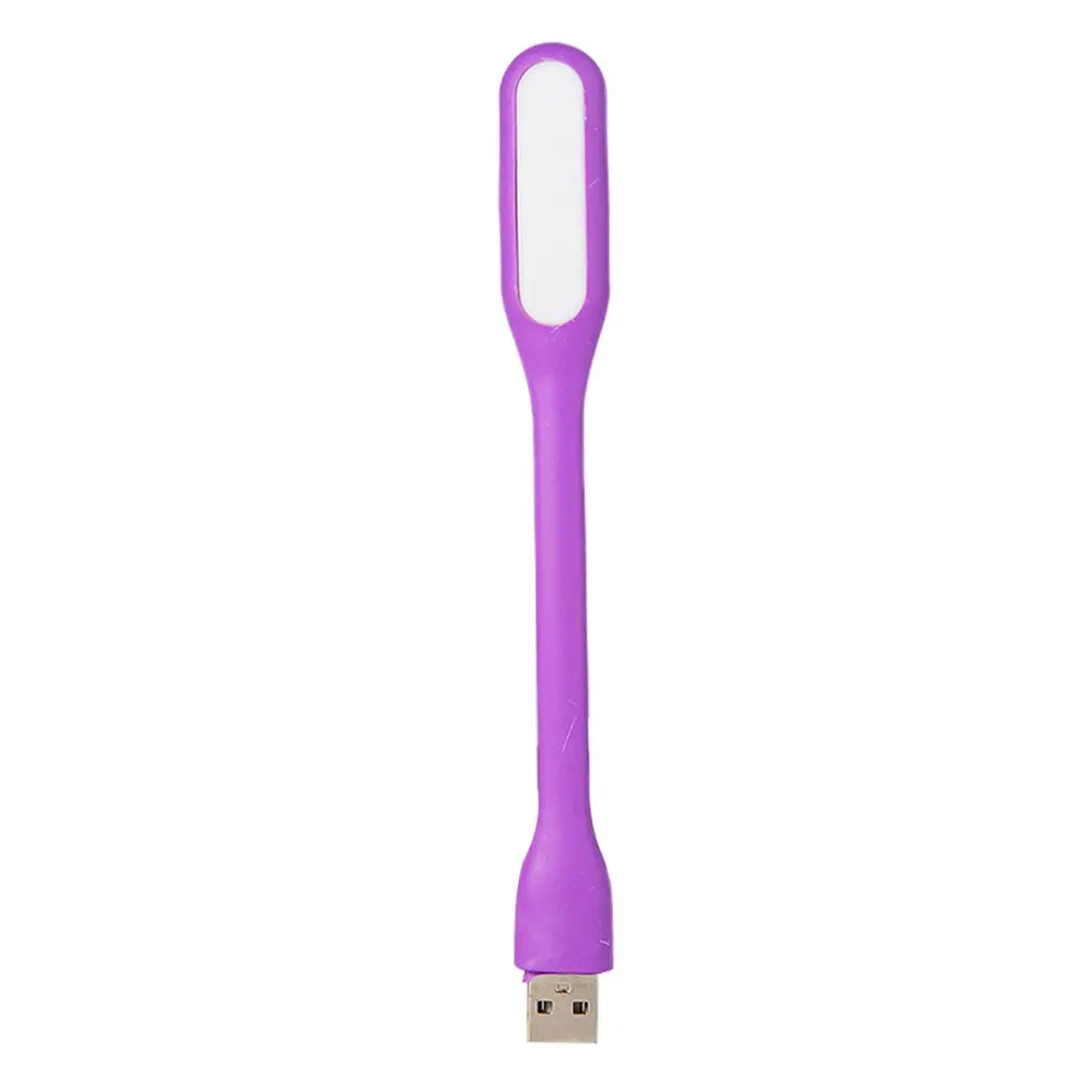 1 шт. портативный мини USB светодиодный гибкий Ночной светильник, супер яркий книжный светильник, лампа для чтения, для внешнего аккумулятора, ПК, ноутбука, ноутбука, Прямая поставка - Испускаемый цвет: Purple
