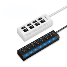 4 или 7 портов USB 2,0 концентратор длинный кабель с порт зарядки Micro USB, быстрая передача данных USB удлинитель концентратора разъем расширения для ПК