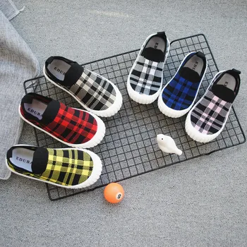 

Baby Boys Plaid Cotton Shoes Casual Children Shoes Soft Baby Girls Shoes at Home Kids Breathable Shoes for Kindergarten