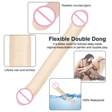 1 x sex toy Double head Penis Female Hand-Free Masturbation Device With Simulated Penile Sucker Sex Toys M0919