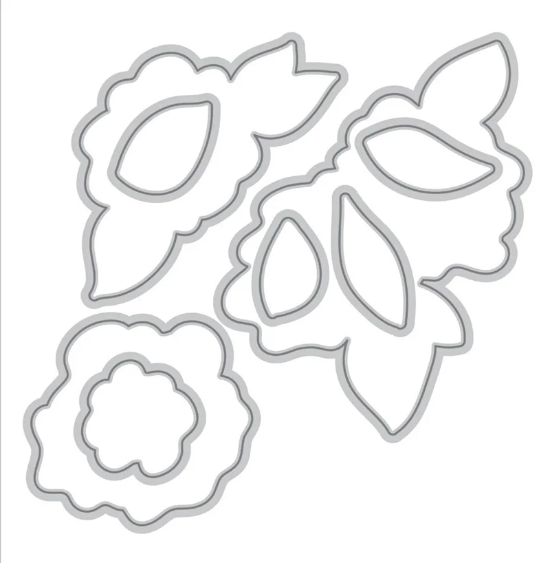 

2019 DIY New Layer Metal Cutting Dies and Scrapbooking For Paper Making Flower Wavy Roses Die Set Embossing Frame Card Dies