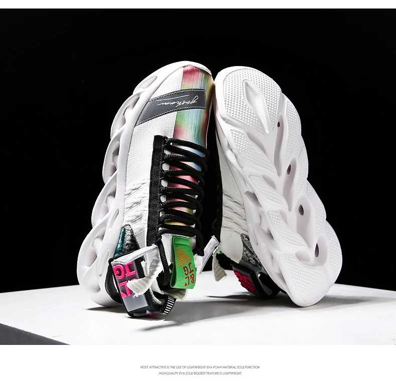 New Men Running Shoes Trend Couple Sneakers Lightweight Comfortable Cushioning Sport Shoes High Elastic Non-slip Wear Shoes35-46