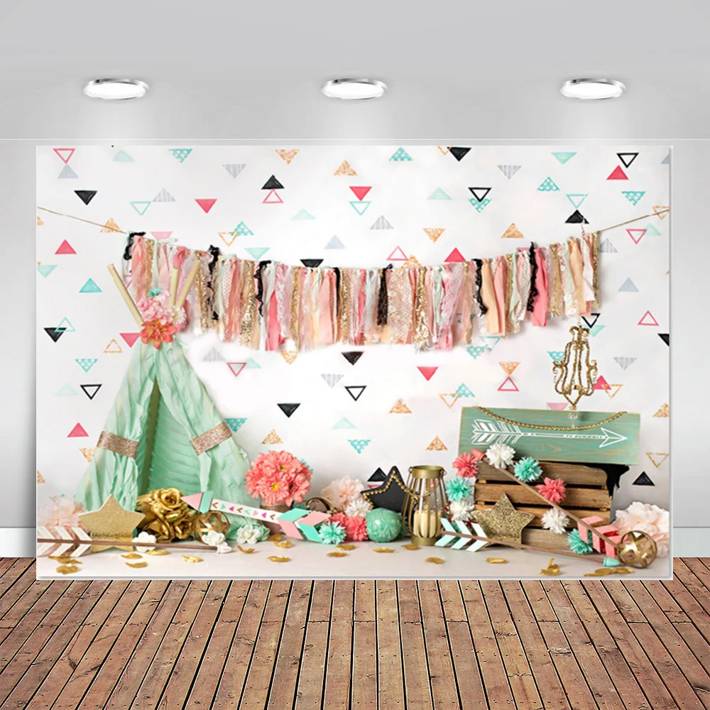 

Beautiful Color Texture Wall Boho Room Dream Catcher Flowers Party Custom Photo Backdrop Background Vinyl Newborn Baby Shower