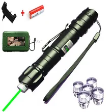 Pointeur Laser vert haute puissance 1000m 5mw stylo Laser à points verts 5 pièces casquette chasse correspondance avec Lasers chargeur de vue + batterie 18650