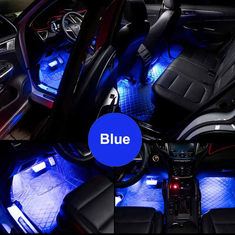 Автомобильная светодиодная лента RGB световая полоса световые лампы атмосферные