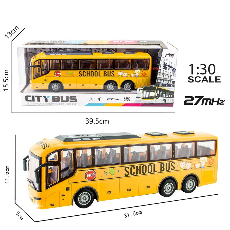 1/30 RC Bus Toys for Kids Remote Control Car with Light Electric Vehicle Big Size Model Radio Controlled Truck Childern Gift 6