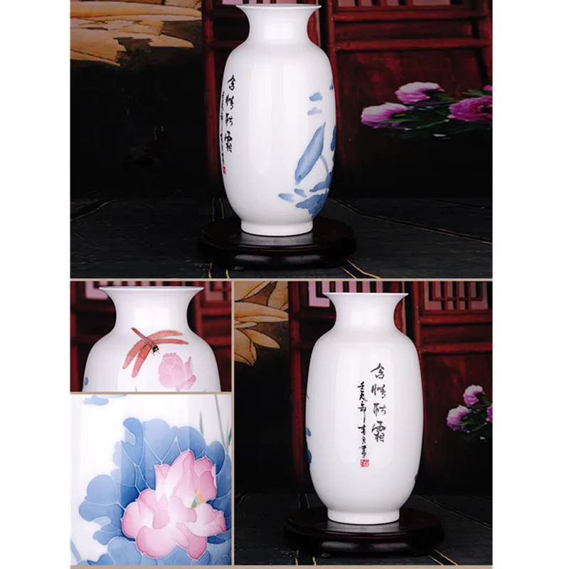 Китайский стиль, пятью расписанный вручную керамический ваза, Креативные украшения для гостиной X2629