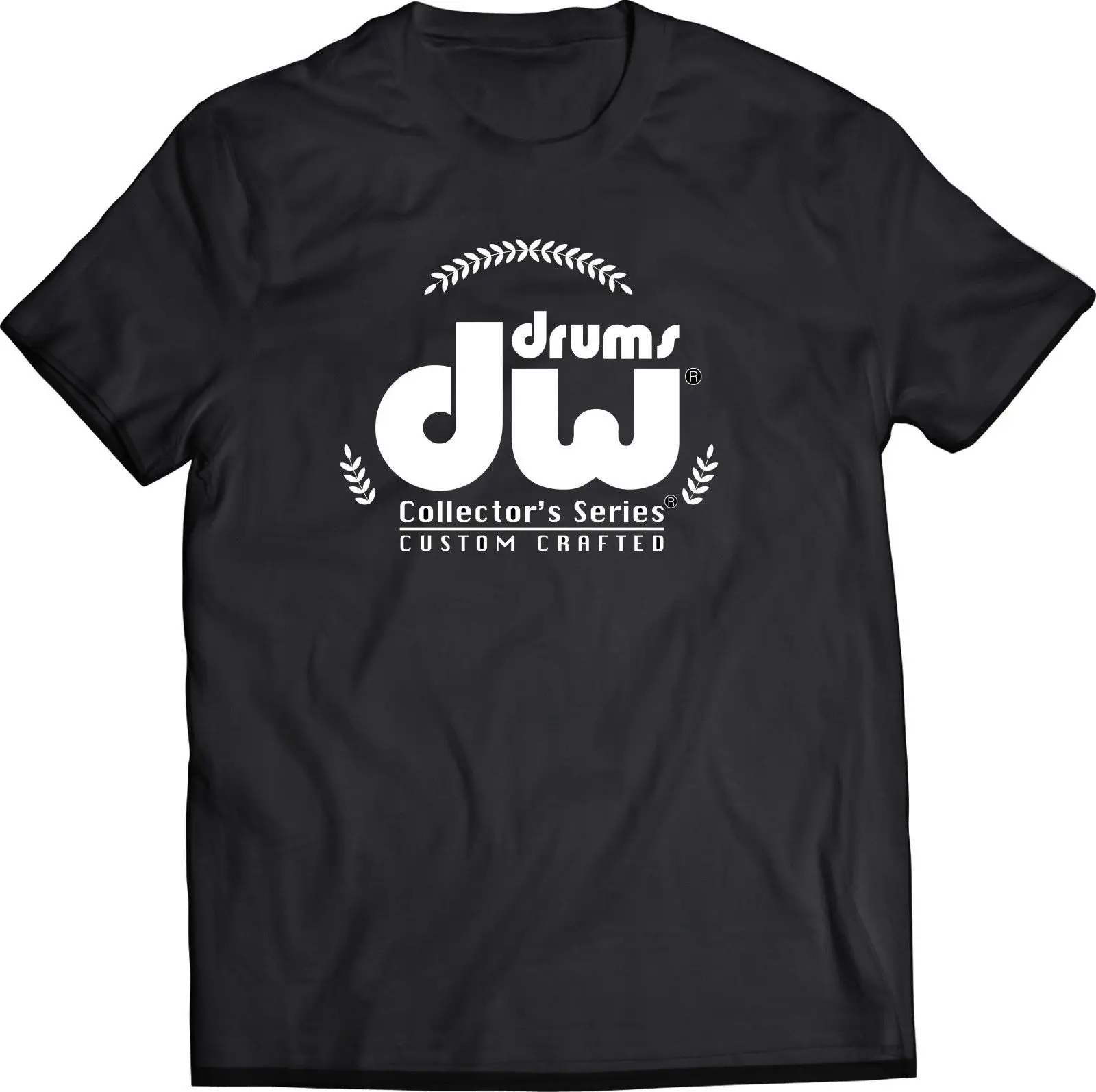 Dw Drum Music Instrument Band черная футболка с круглым вырезом хит продаж Мужская из