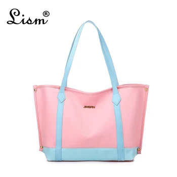 

Brand handbags 2020 new ladies capacity handbags luxury designer ladies stitching tote bag 3 colors hot sale