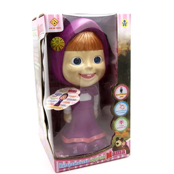 

Russia language Masha Girls Cartoon Electric Dolls Plush Stuffed Toys Russian Princess For Children Gifts Baby Sister Kid