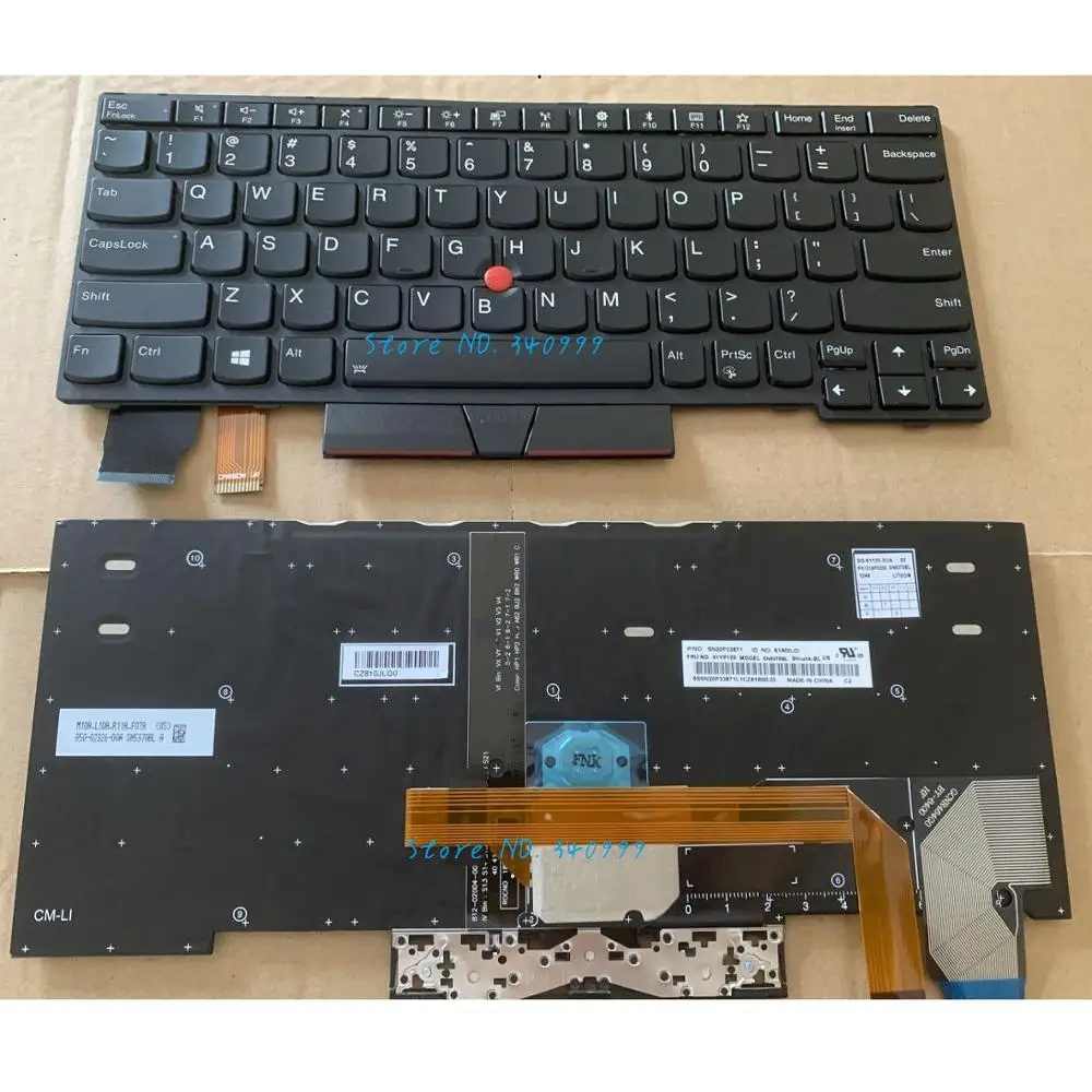 Novità Per Lenovo Thinkpad X280 X390 Tastiera Us Retroilluminata 01Yp120