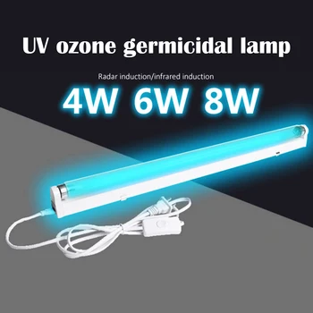 

110V 220V LED Germicidal Light 6W 8W T5 Tube UVC Sterilizer Kill Dust Mite Eliminator UV Ozone Disinfection Lamp Quartz Light