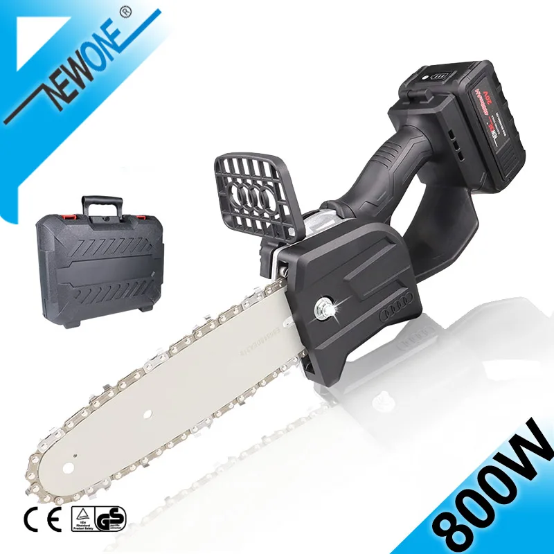 NEWONE 21V Electric Power Tool  Brushless 800W Mini Chainsaw with Cordless Grape branch Pruning Shear Combo Kit with Case