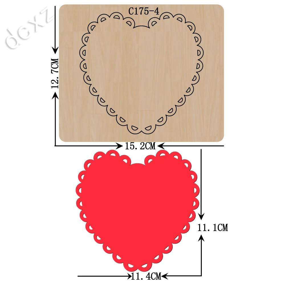 Новая любовь, сердце, кулон деревянные штампы Скрапбукинг C-175-4 вырубки