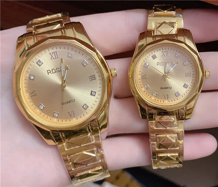 

2021 New Quartz Watch Business Fashion Leisure Sports Men's and Women's Diamond Inlaid Steel Band Couple Watch