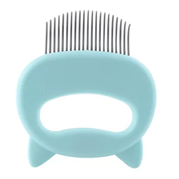 

Pet Massage Brush Shell Shaped Handle Pet Grooming Massage Tool To Remove Loose Hairs Only For Cats-GREEN
