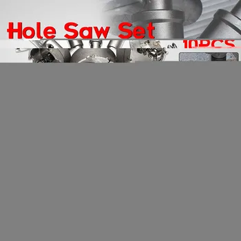

10Pc 16-53mm Carbide Tip TCT Hole Saw Cutter Drill Bit Set For Steel Metal Alloy Drill Bit Holes