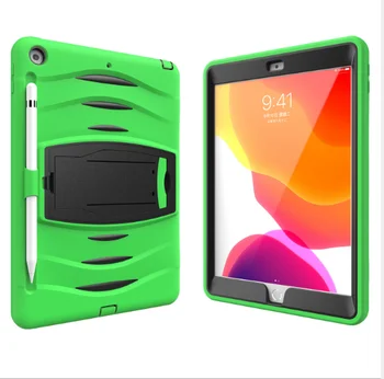 

3-layer child protection case for iPad 2/3/4 holster, without Apple pencil case PC + silicone with silicone holster