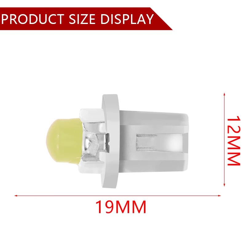 10 шт./лот многоцветный T5 B8.5D B8.5 SMD СВЕТОДИОДНЫЙ Автомобильный свет-излучающий диодный инструмент лампа накаливания на панель приборов DC 12 В