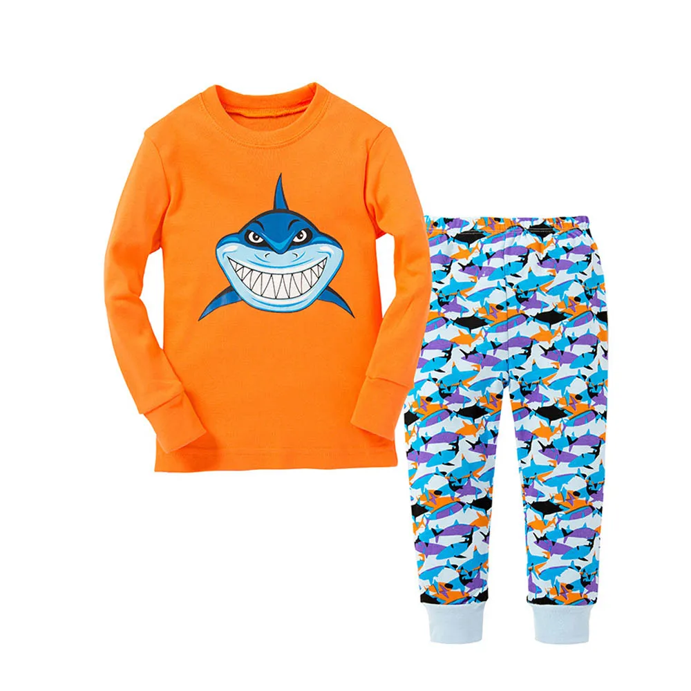 Детские хлопковые Пижамные комплекты с длинными рукавами для маленьких девочек pijama infantil, 2 предмета, Высококачественная Пижама с единорогом для мальчиков, детские пижамы - Цвет: P032