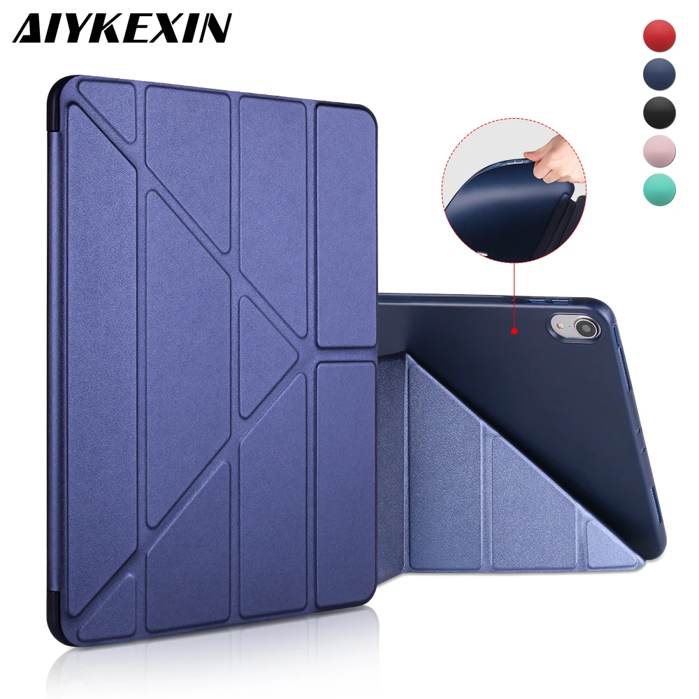 

Magnetic Smart Case for iPad Pro 11 2018 Cover Multi-fold Stand Magnet Case Magnetic Attachment Rubberized Cover for iPad Pro11