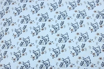 

140cm Width Deer Bambi Print 100%Cotton Fabric For Girl Clothes Hometextile Backpacks Cushion Cover DIY Sewing