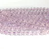 Veemake Natural Genuine Clear Purple Kunzite Spodumene Cat's Eye Round Loose Gemstone Beads 7mm 7.8mm 6