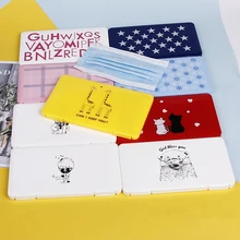 Boîte de masques de visage jetable Portable Rangement de bande dessinée étui de masque anti-poussière boîtes de Rangement de masque jetables sans Pollution(China)