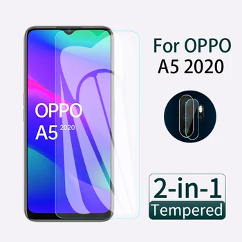 

2-in-1 Camera Glass + Screen Tempered Glass For OPPO A5 2020 Screen Protector Glass For OPPO A5 2020 lens Glass Safety Glass