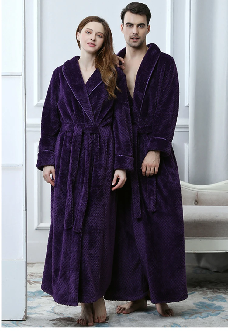Aolamegs, Одноцветный фланелевый Халат, длинная Пижама, уютная мягкая теплая мешковатая домашняя одежда для беременных, пара пижам